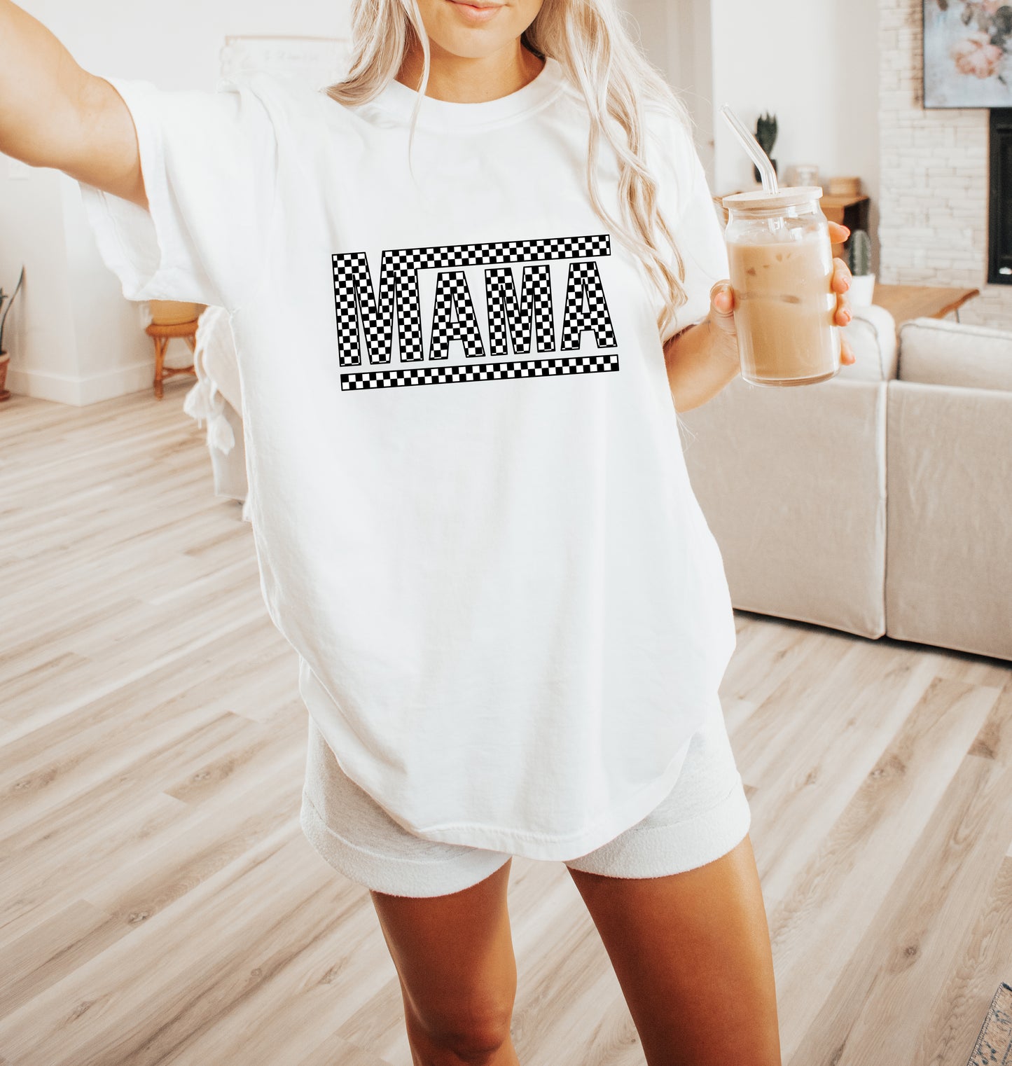 Checkerd Mom Shirt