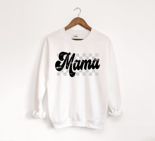 Mama Checkerd Crewneck