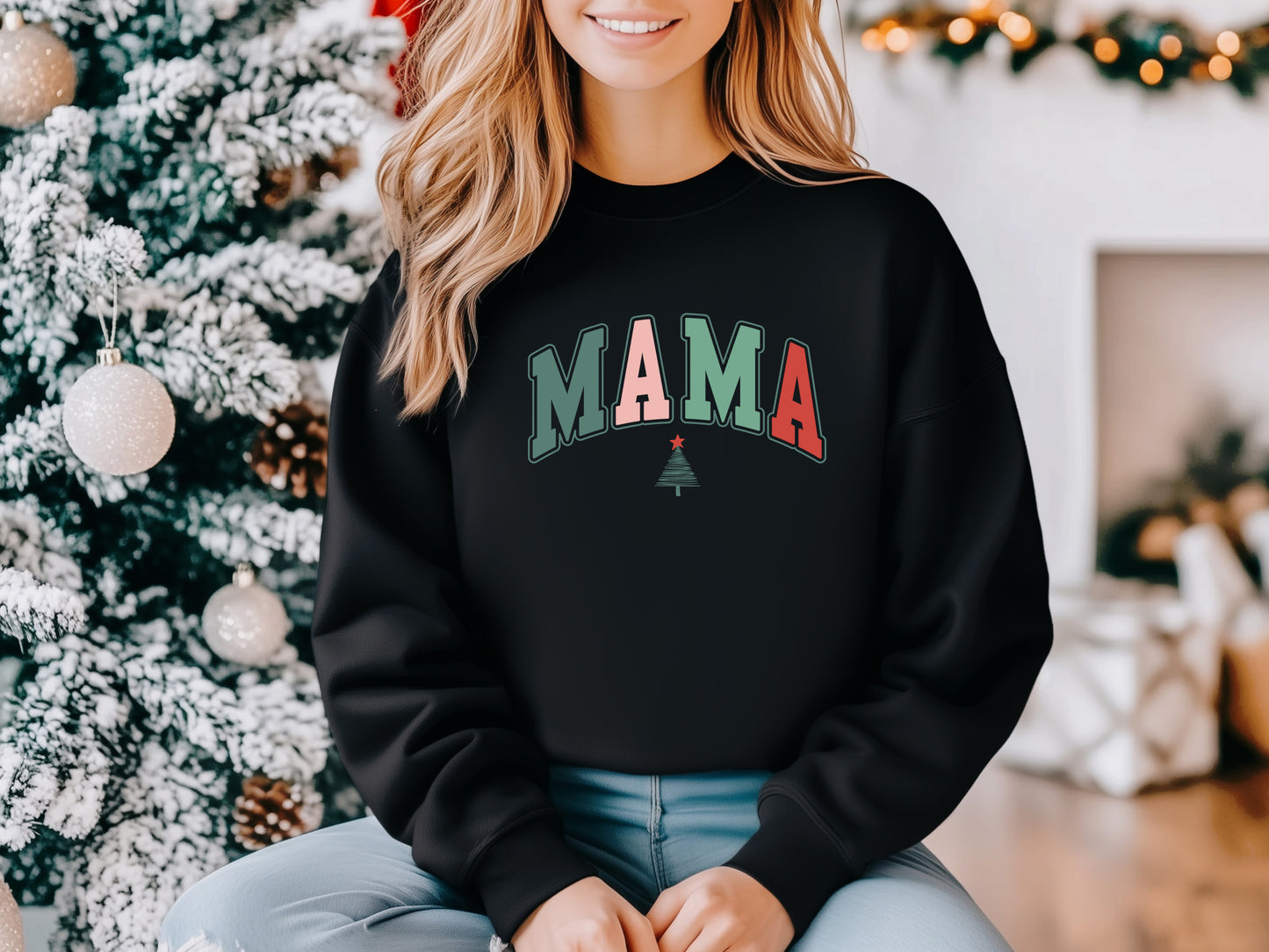 Mama Christmas Tree Crewneck