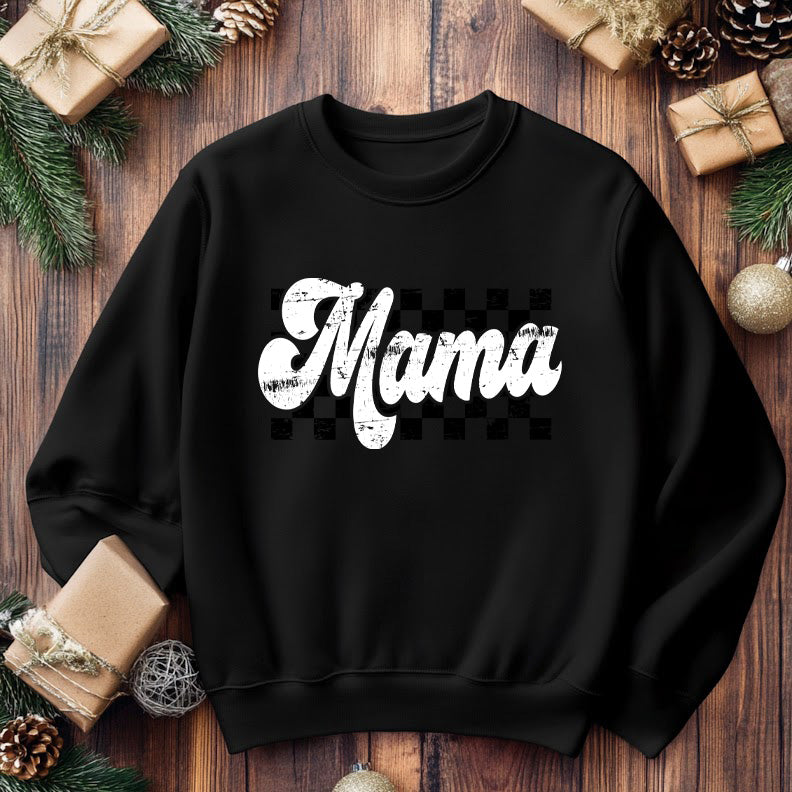 Mama Checkered Crewneck