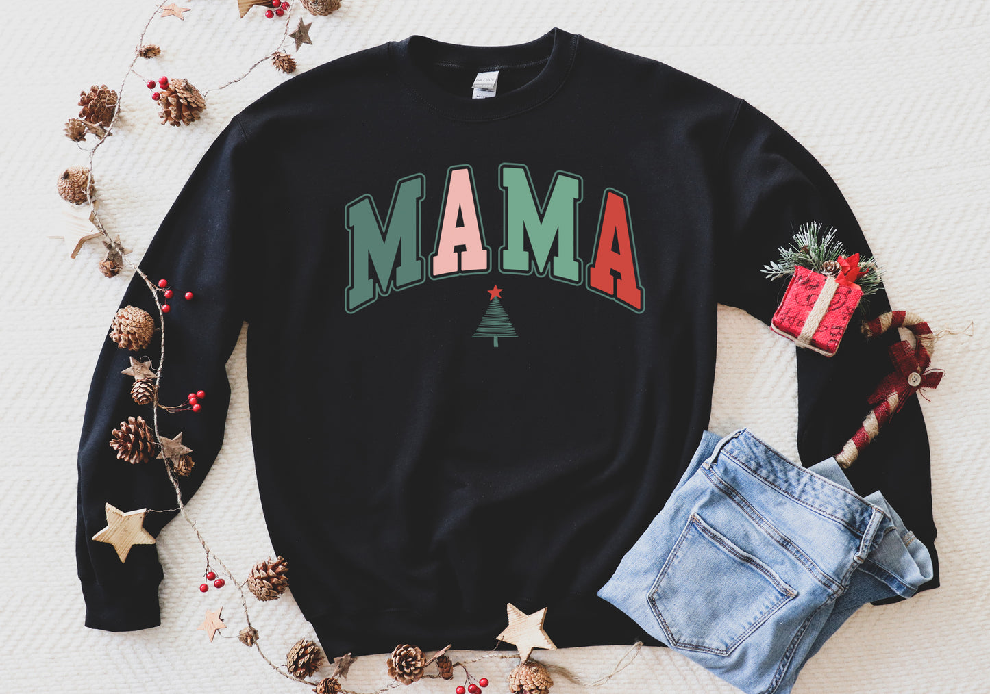 Mama Christmas Tree Crewneck