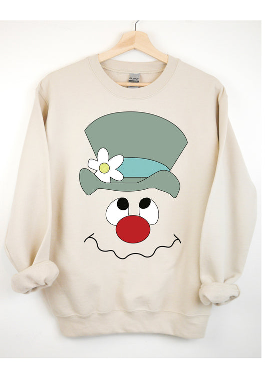 Frosty Snowman Face Crewneck