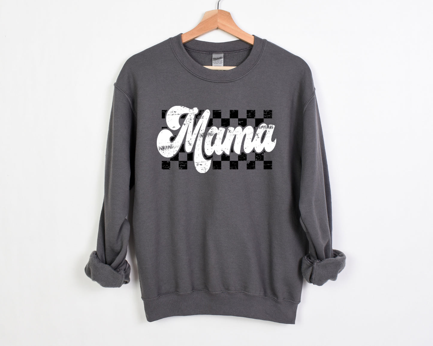 Mama Checkered Crewneck