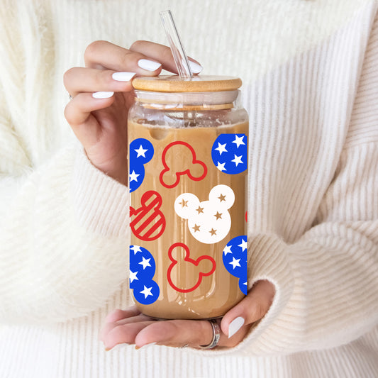 American Mouse Ears Glass Mug