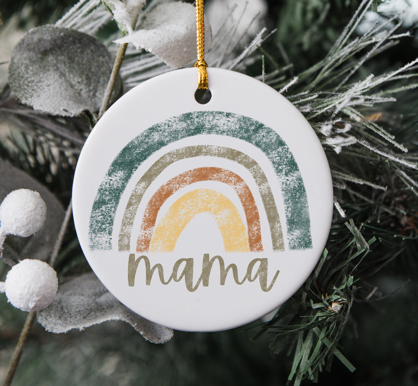 Rainbow Colorful Mama Ornament